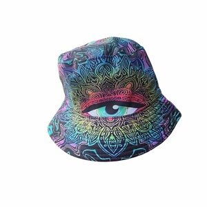 Psychedelic reversible unisex bucket hat